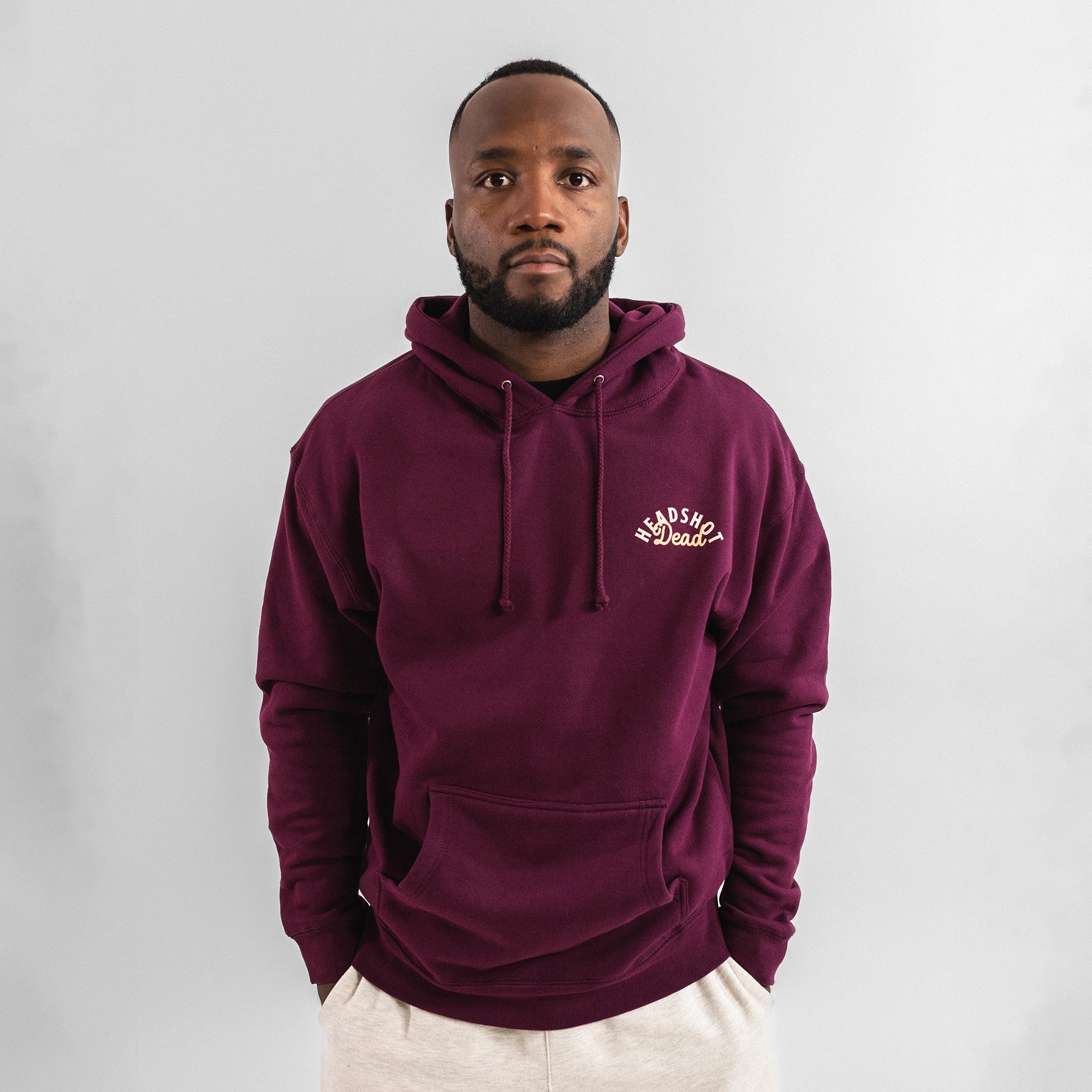 Head Shot Dead Maroon Hoodie Leon Edwards